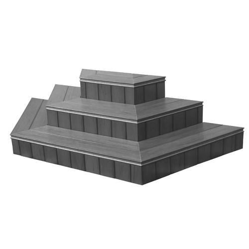 Spa Steps Storage Round And Handrails